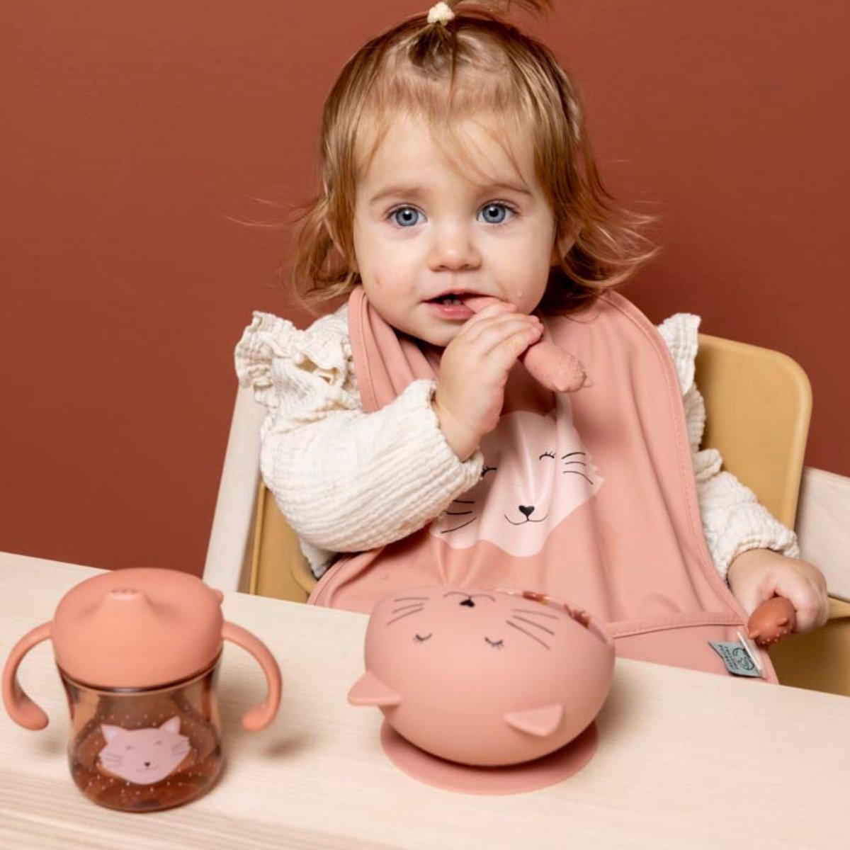 Premier set repas bébé rose, noir, TRIXIE