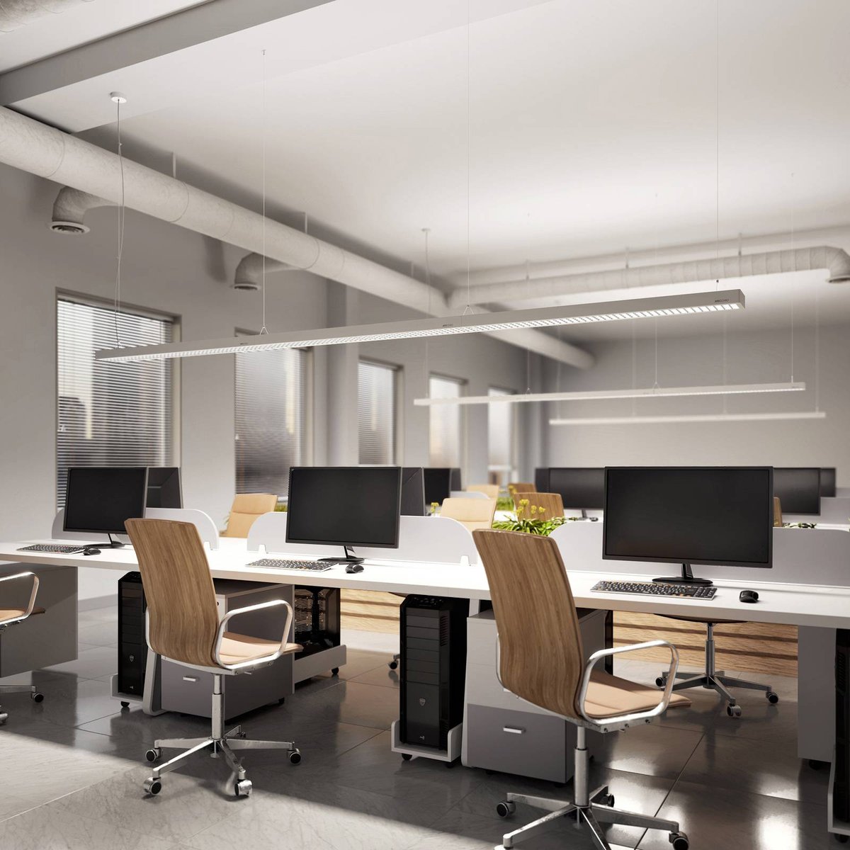Luminaire de bureau en aluminium moderneLED argent (ral 9006), ARCCHIO