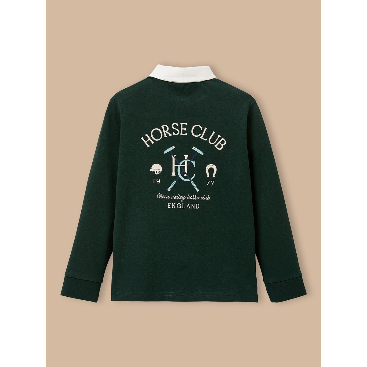 Polo rugby vert anglais, CYRILLUS