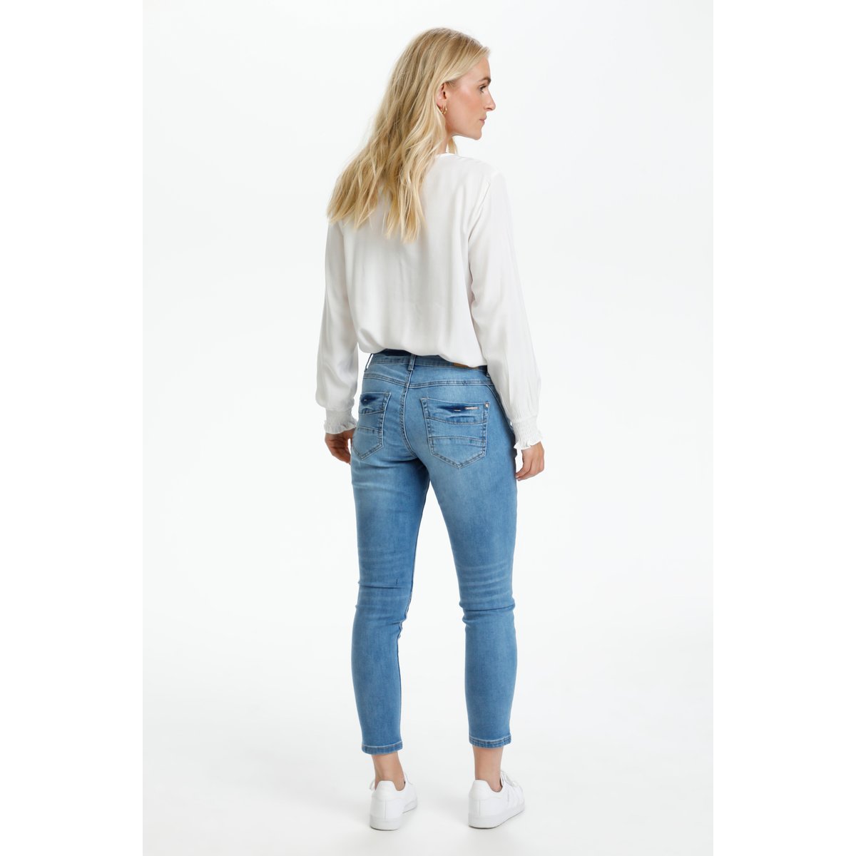 Jeans bleu light blue denim, CREAM