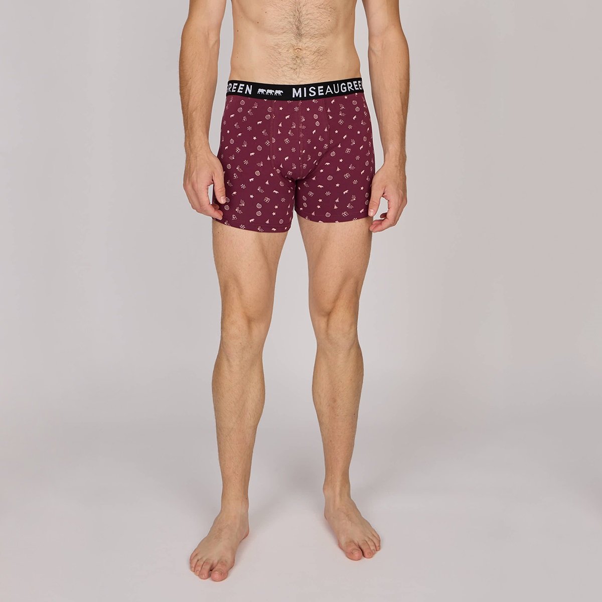 Boxer Elvino bordeaux, MISE AU GREEN