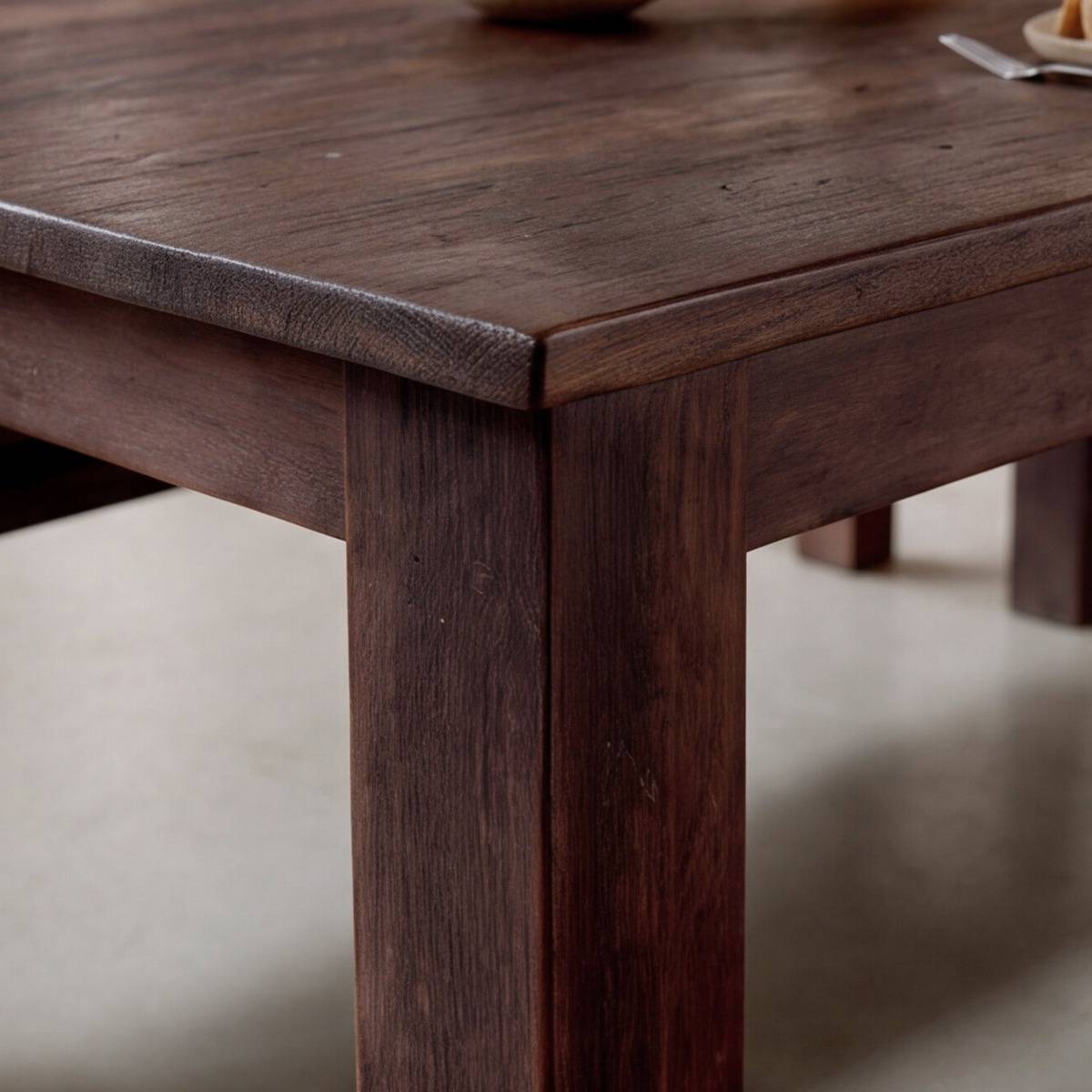 Table à manger en bois recyclé INDRA bois foncé, MADE IN MEUBLES