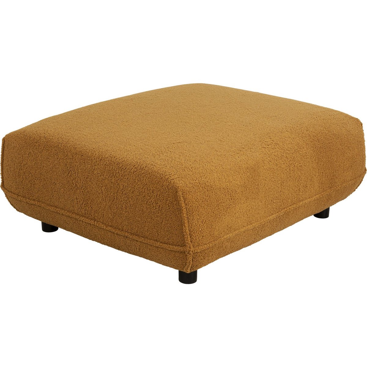Repose-pieds en polyester bouclé, GIGI marron, KARE DESIGN