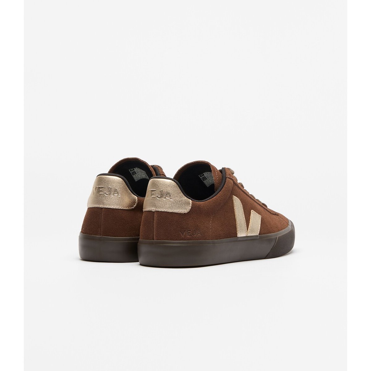 Baskets en cuir suédé CAMPO marron foncé, VEJA