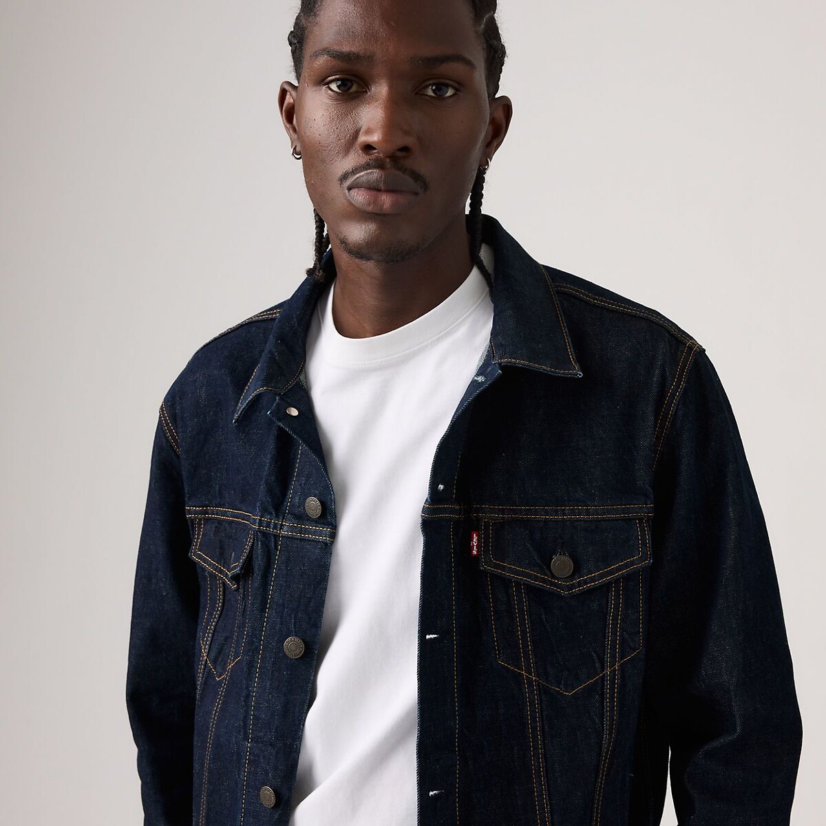 Veste en jean courte col chemise, mi-saison wash it out rinse, LEVI'S