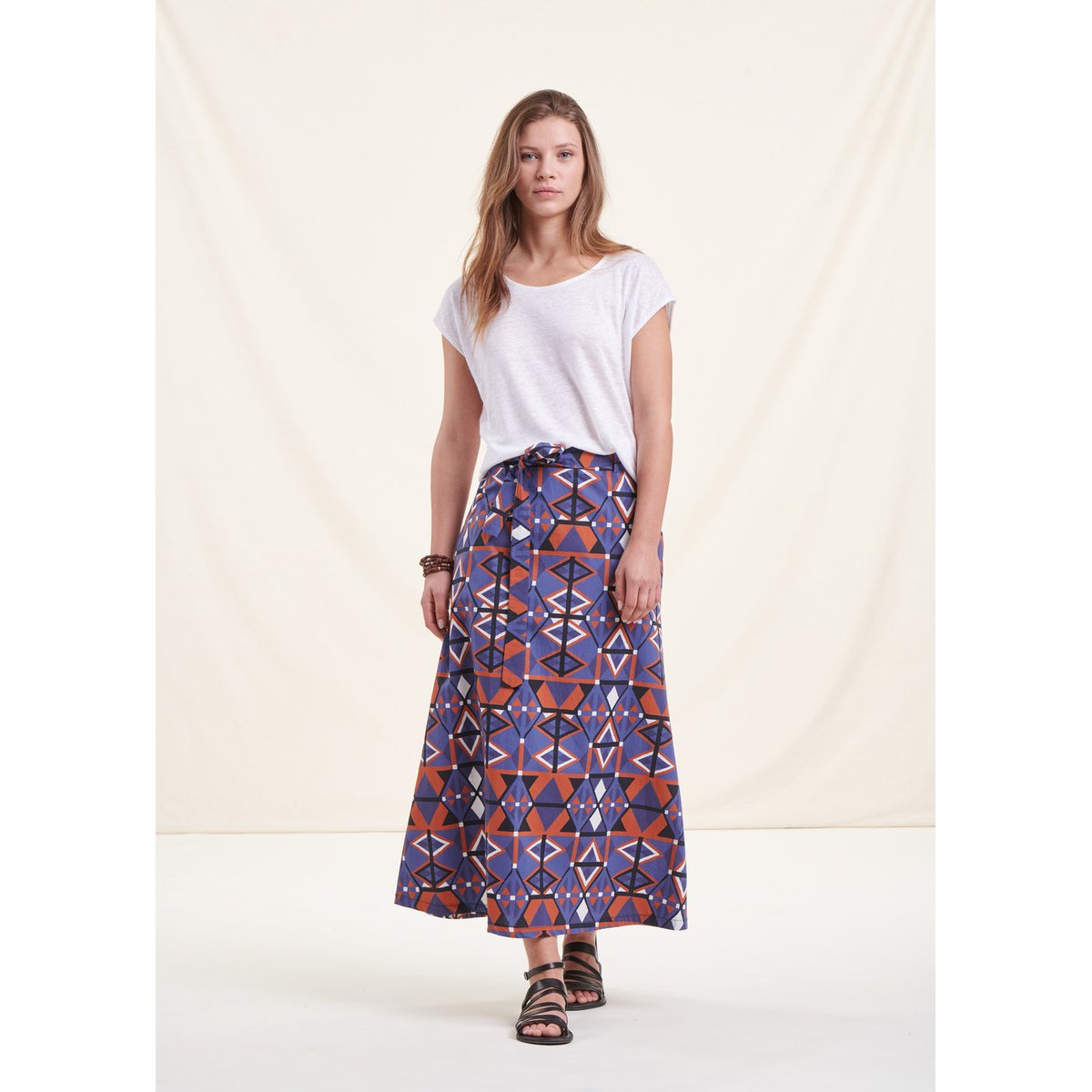 T-shirt en lin manches courtes blanc, LA FEE MARABOUTEE
