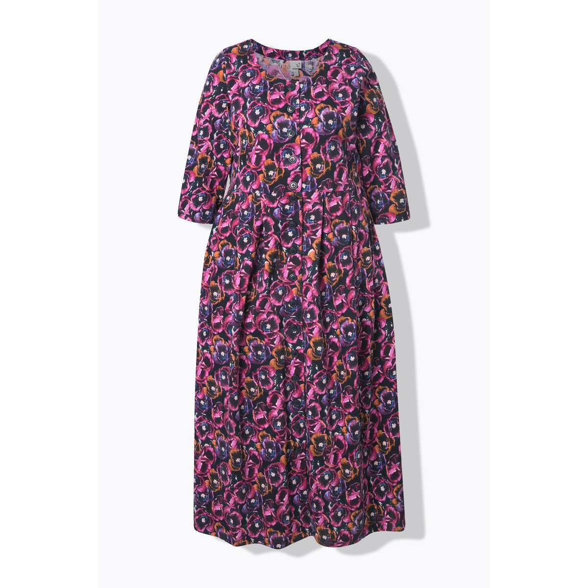 Robe maxi en jersey avec poches violet foncé, ULLA POPKEN