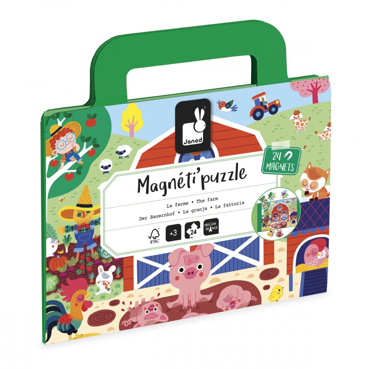 Puzzle Magnéti'puzzle La Ferme 36 Pcs couleur unique, JANOD