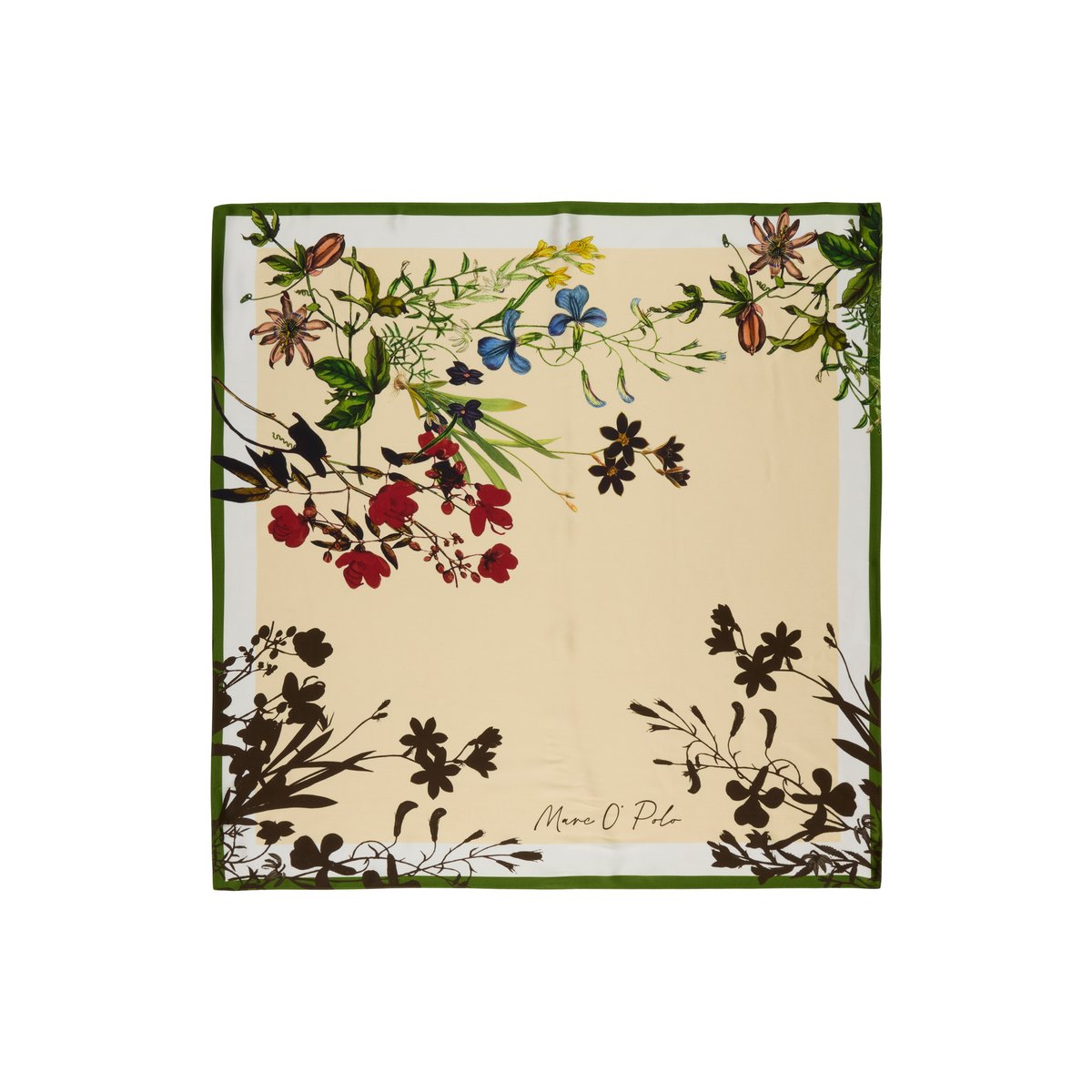 Foulard en satin avec un imprimé décontracté marron clair, MARC O'POLO