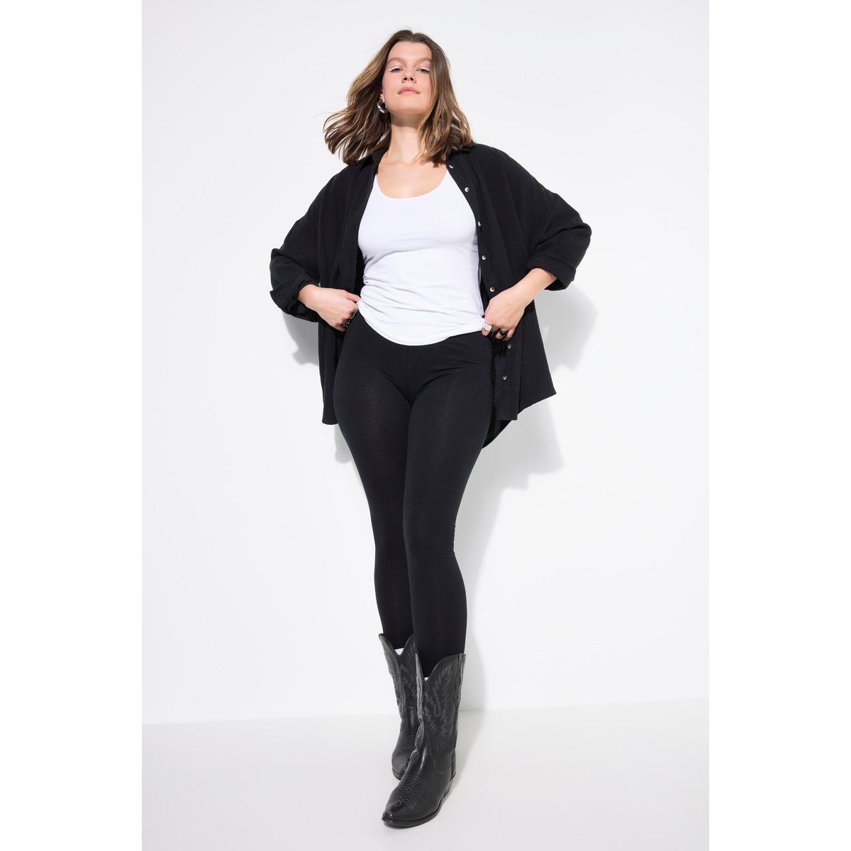 Legging, coupe ajustée, taille haute noir, STUDIO UNTOLD