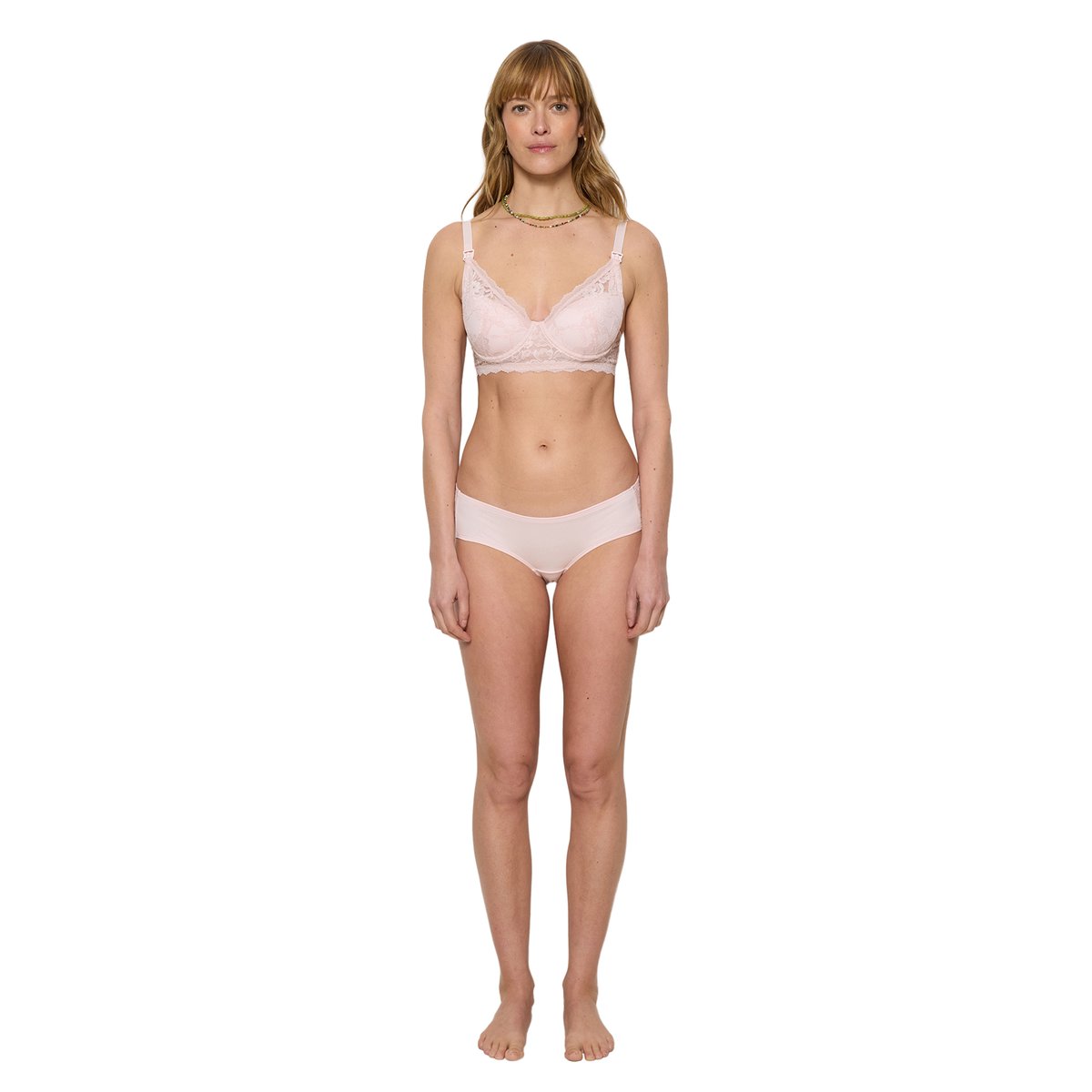 Lot 2 soutien gorge allaitement dentelle rose pâle, VERTBAUDET