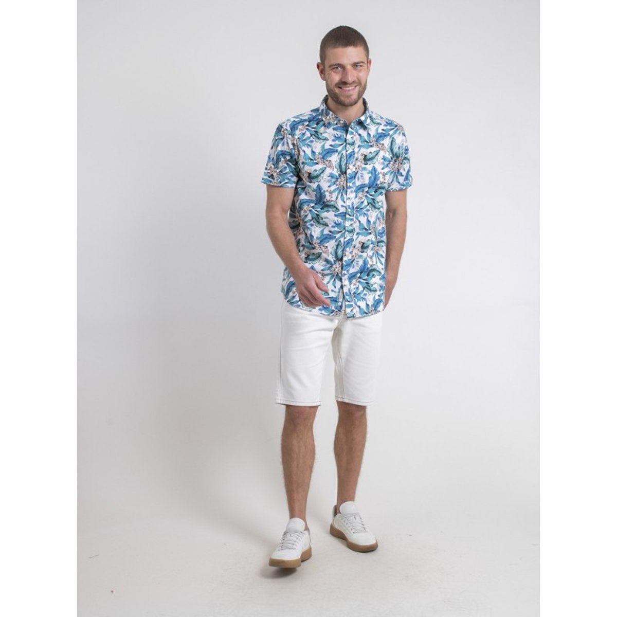 Chemise Manches Courtes Pur Coton Diridic blanc, RITCHIE