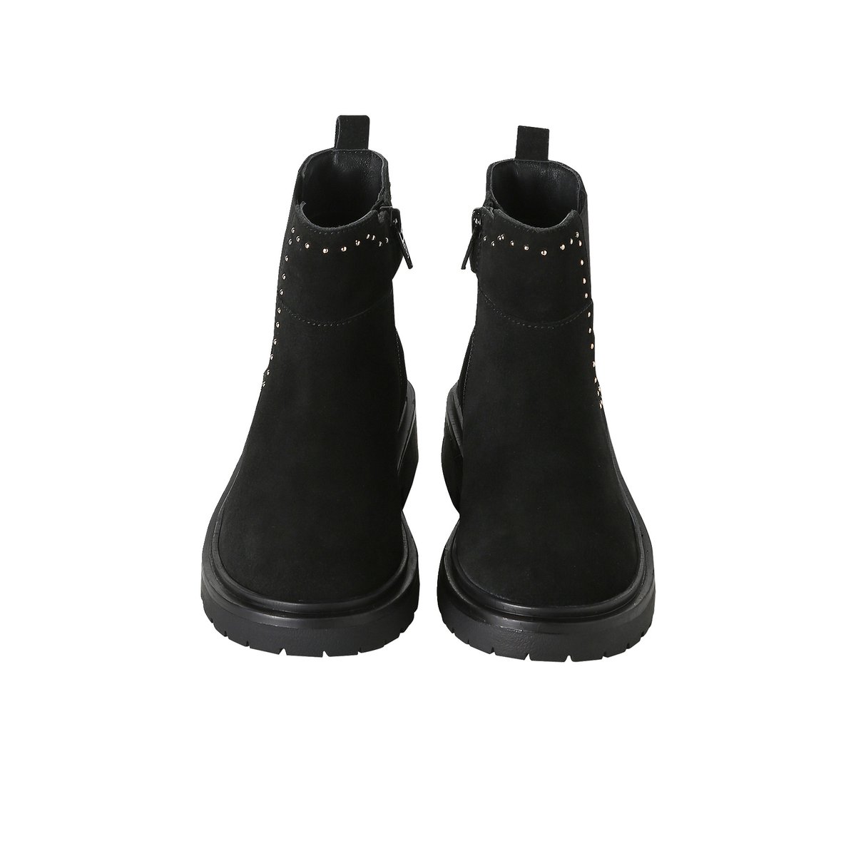 Boots cuir zippées noir, VERTBAUDET