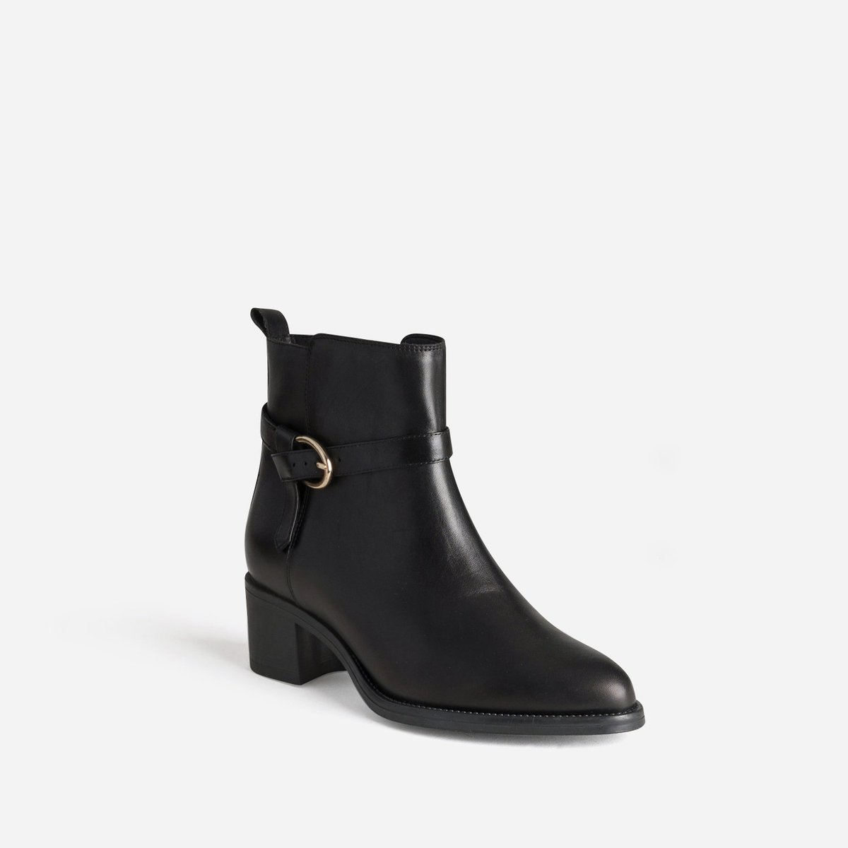 Boots À Talon en cuir NAIMA noir, ERAM