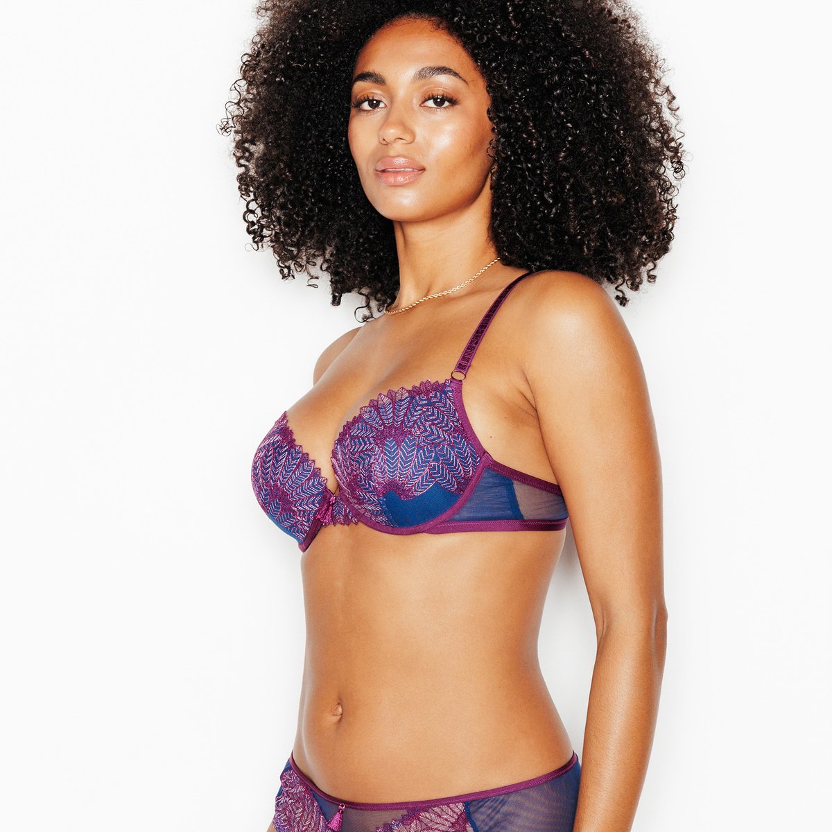 Soutien-gorge push up JELYANE multico bleu, ROUGEGORGE LINGERIE