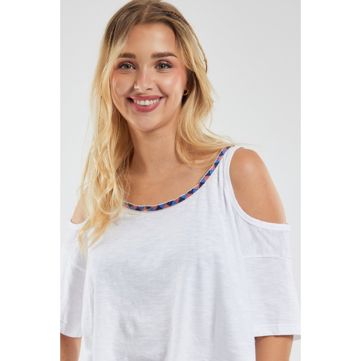 Coeur De Miss en T-shirt crop top COOL blanc, ARMOR-LUX
