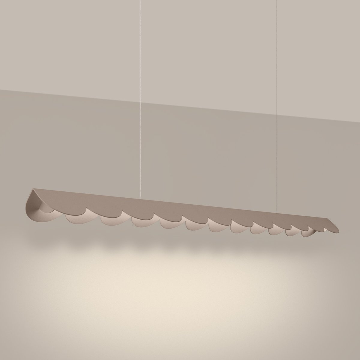 Suspension Aluminium Taupe LED 1 Biscuit taupe, EDEN