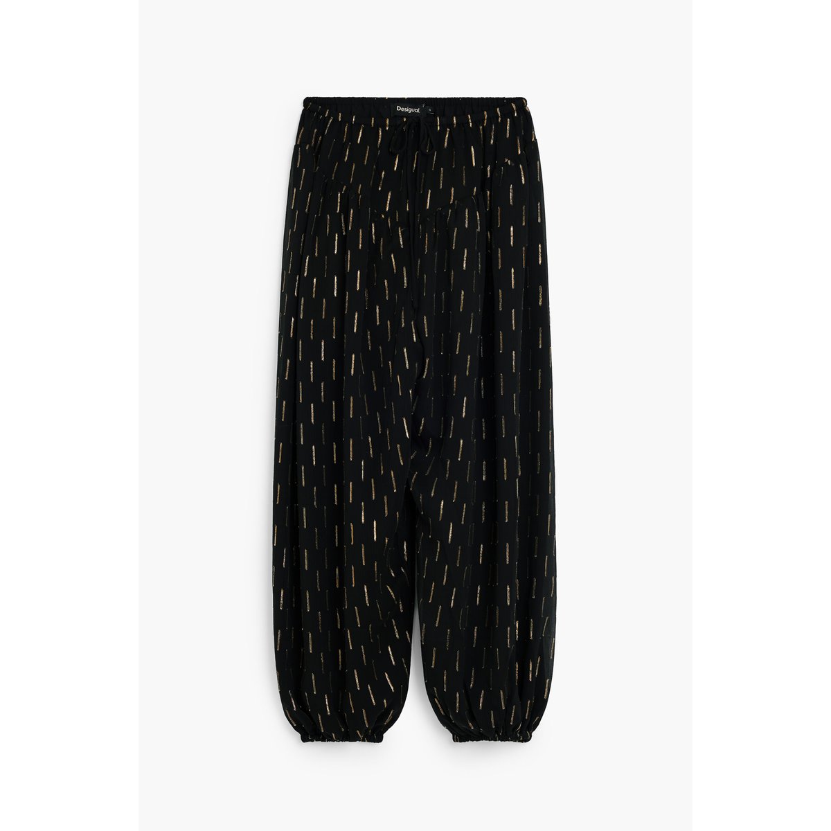 pantalon balloon à détails métallisés noir, DESIGUAL
