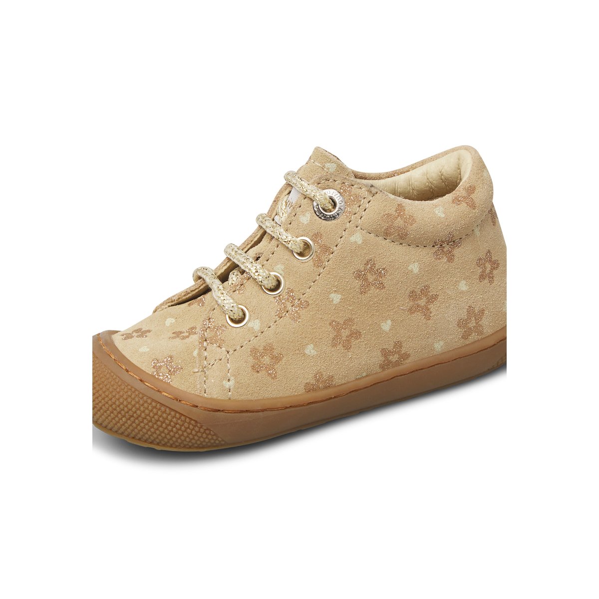 Chaussures premiers pas en suède COCOON beige-platine, NATURINO