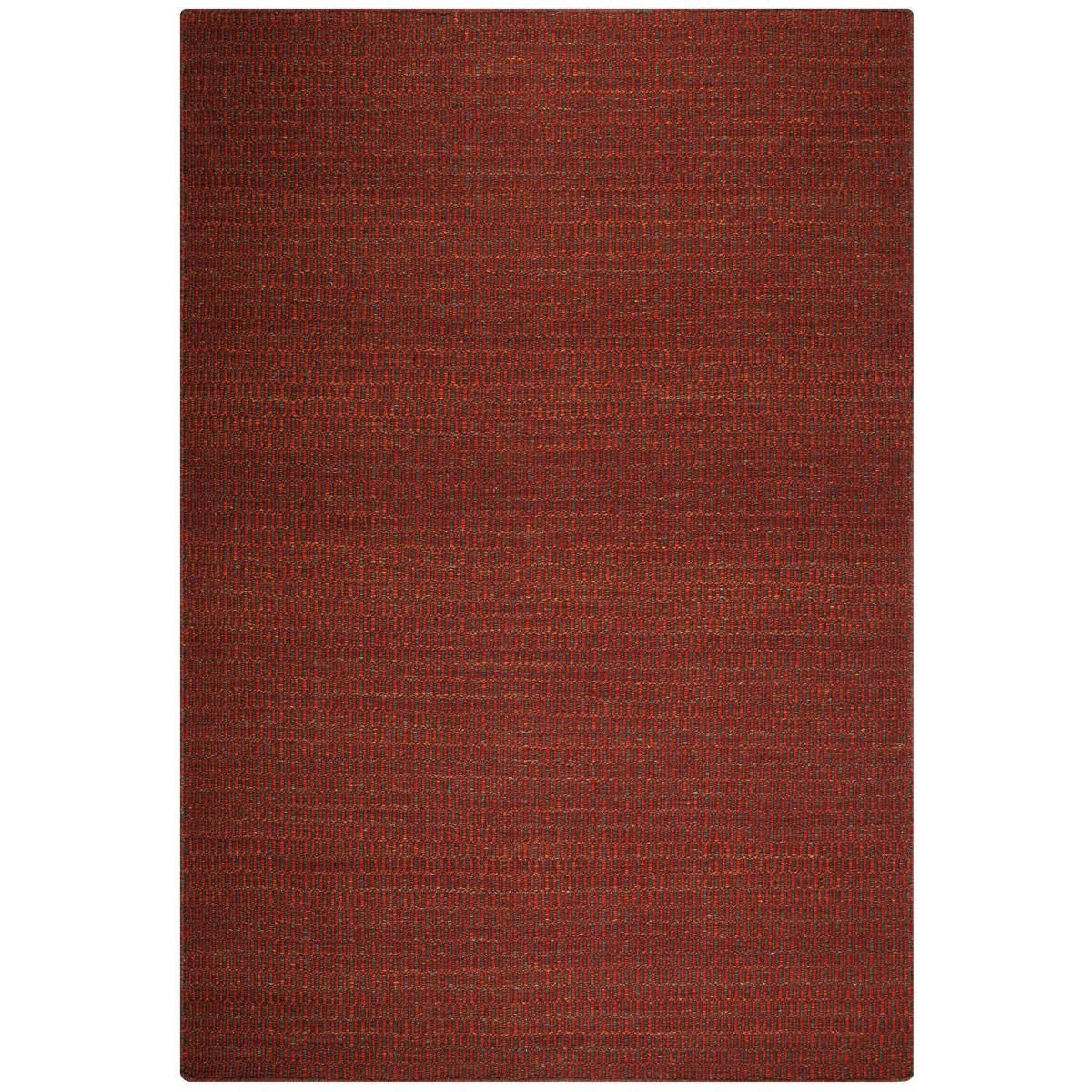 Tapis kilim fait main en laine motif faux uni rouge, UN AMOUR DE TAPIS