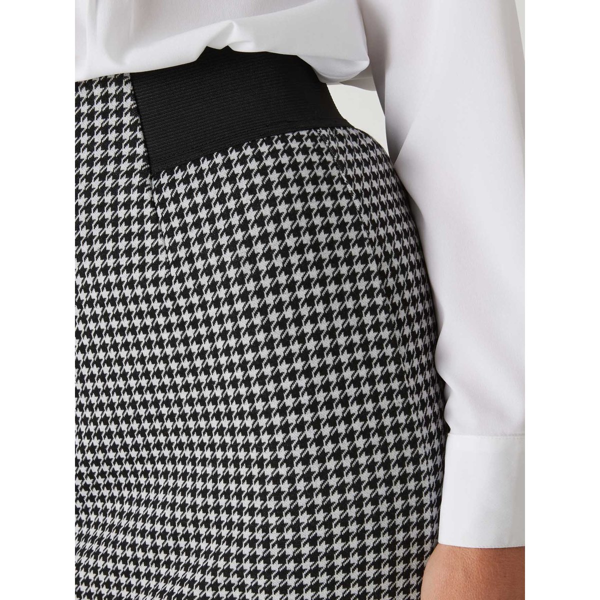 Jupe élastiquée coupe droite noir/blanc, DAXON