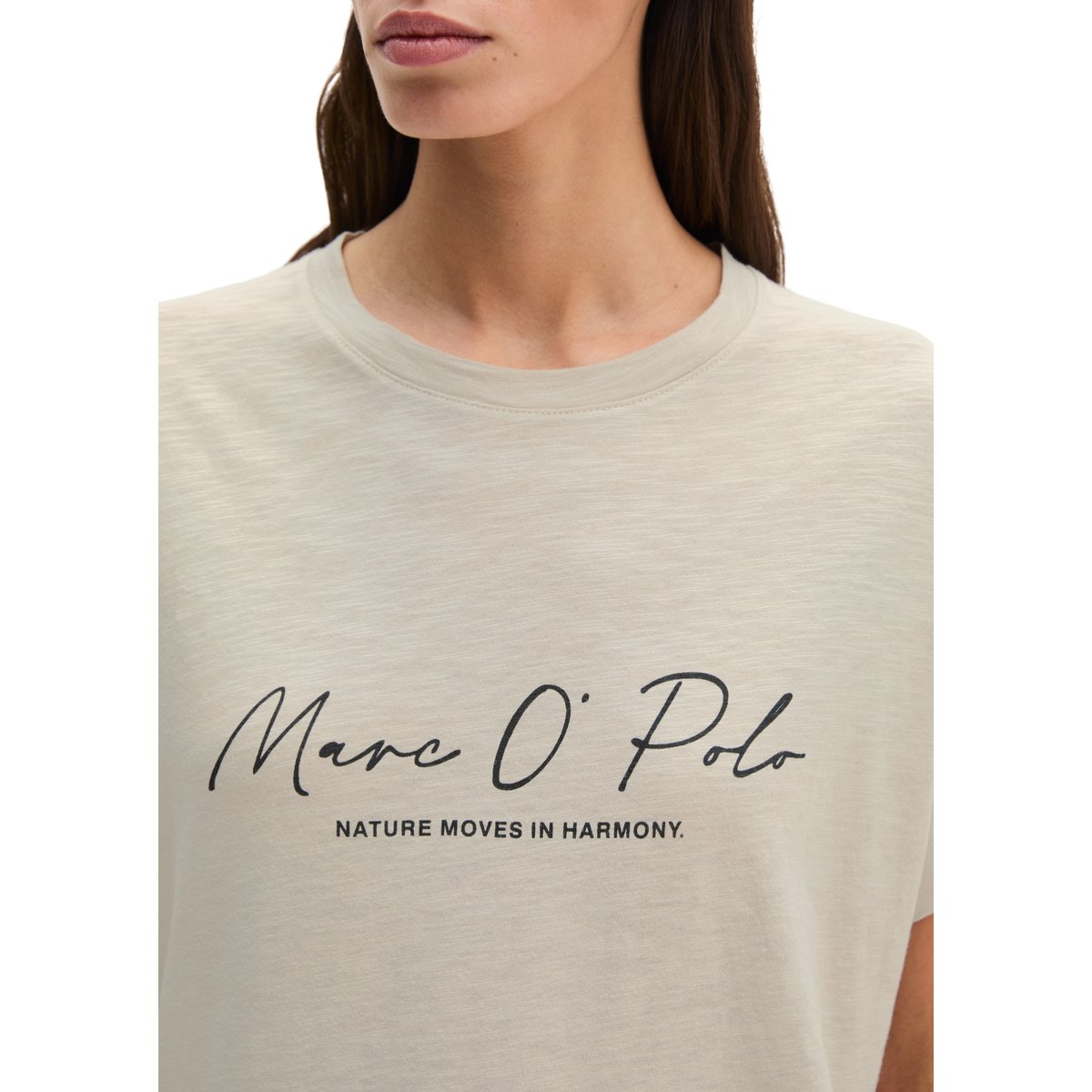 T-shirt loose avec manches coupées marron gris, MARC O'POLO