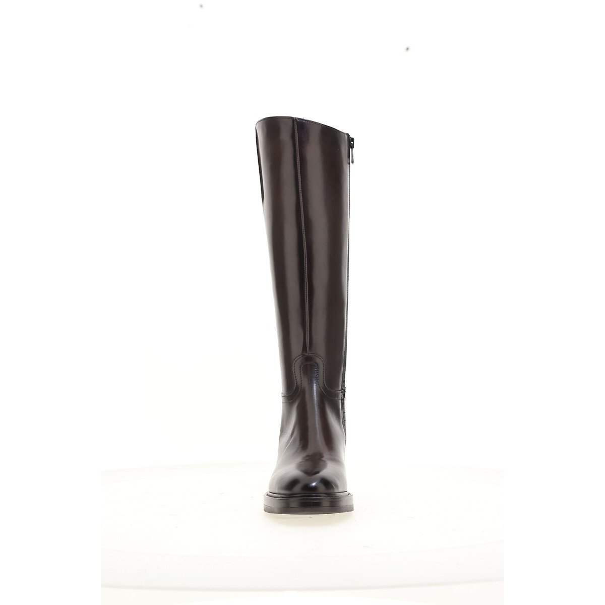 Botas clássicas, em pele castanho escuro, MJUS
