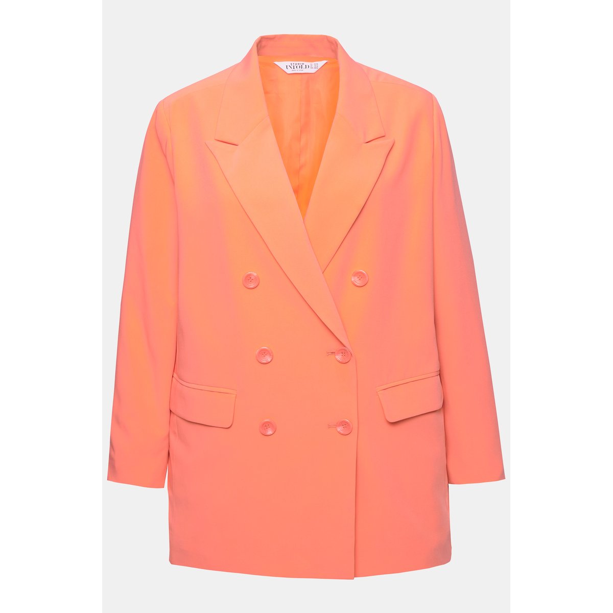 Blazer coupe Straight Fit. Double rangée flamant, STUDIO UNTOLD