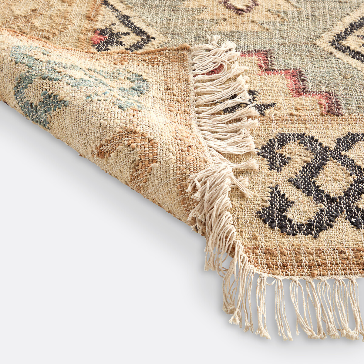 Kaliny Jute and Cotton Distressed Kilim Rug multi-coloured, LA REDOUTE INTERIEURS