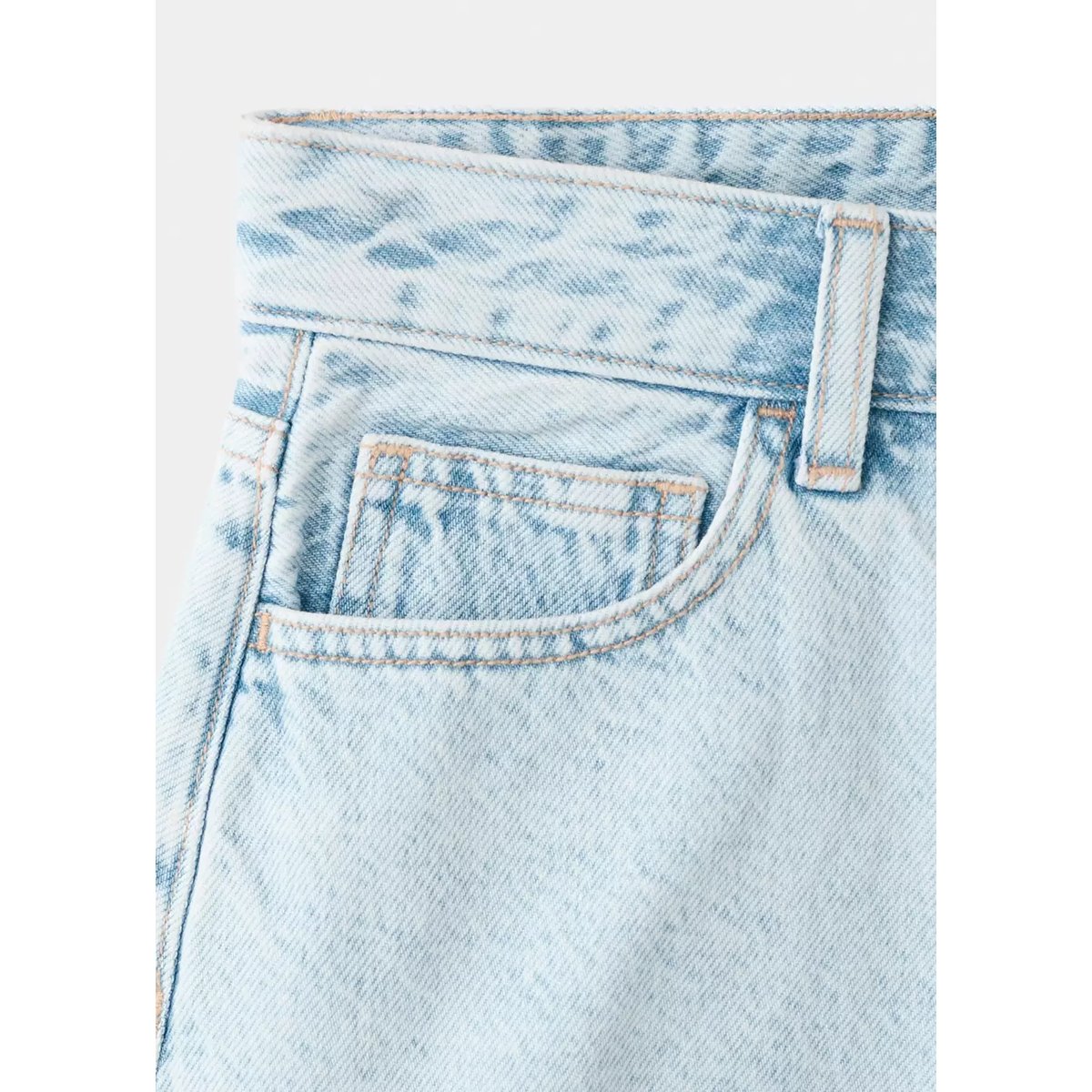 Short détail effiloché bleu clair, MANGO TEEN