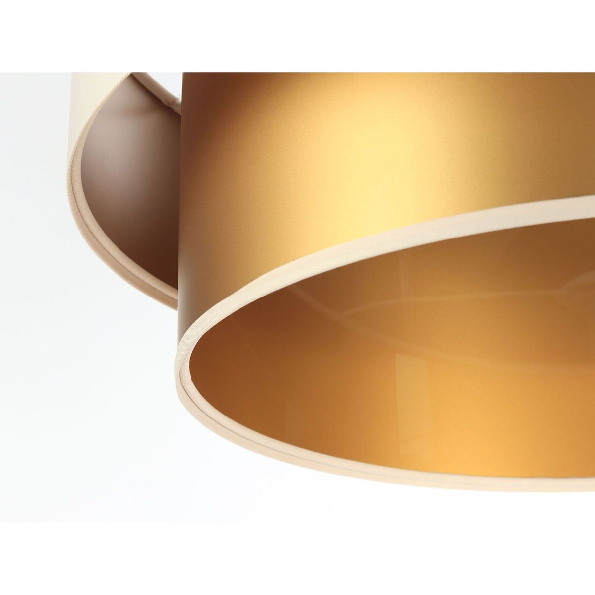 Suspension en tissu, DUO ÉLÉGANT crême et doré satiné et brillant, BPS KONCEPT
