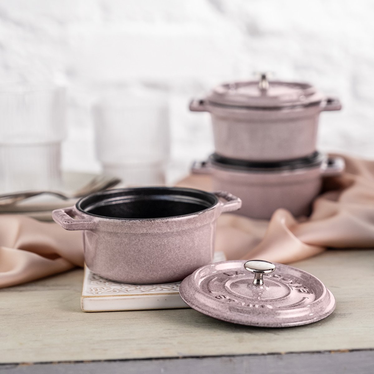 Cocotte, Rond(e), Fleur de Cerisier, Fonte fleur de cerisier, STAUB