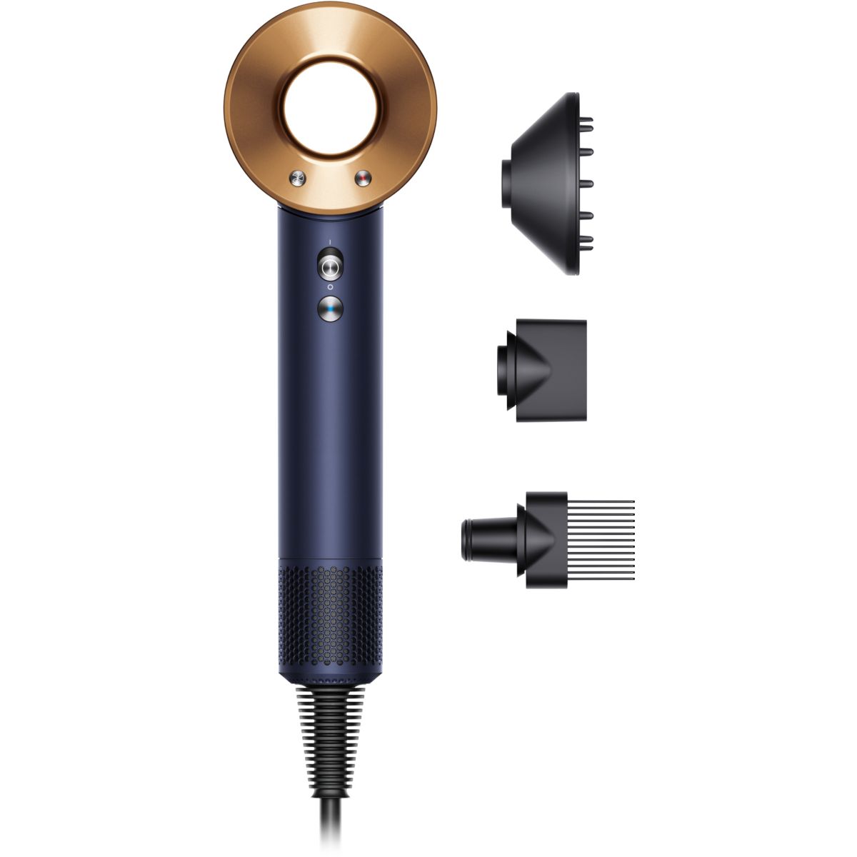 Sèche cheveux Supersonic cheveux bouclés à frisés Bleu de Prusse cuivré couleur unique, DYSON