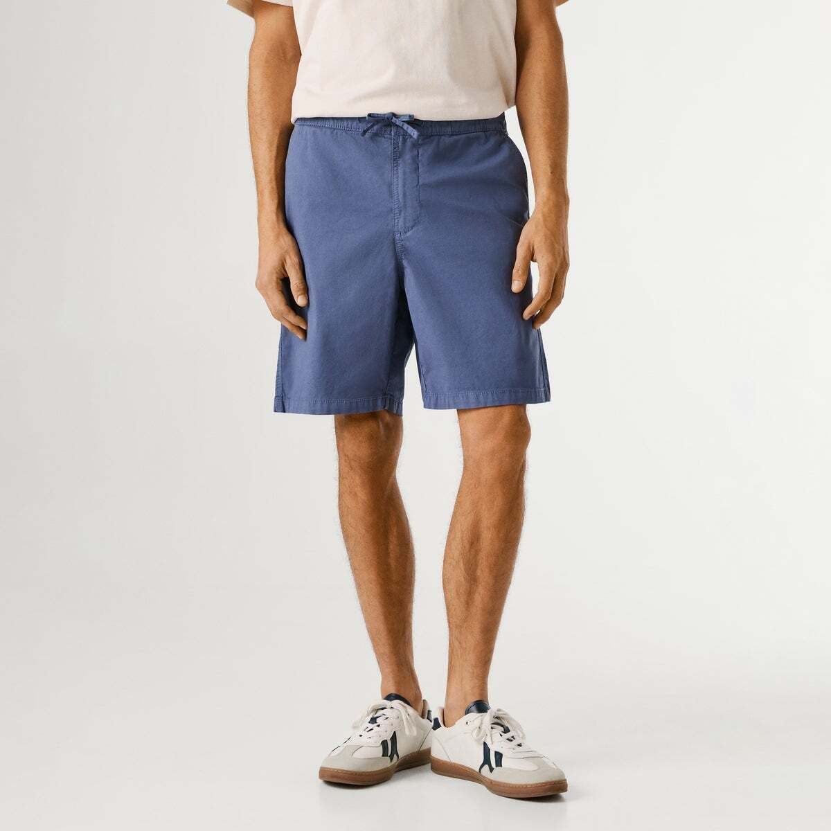Bermuda Popeline Coupe Décontractée bleu marine délavé, PEPE JEANS