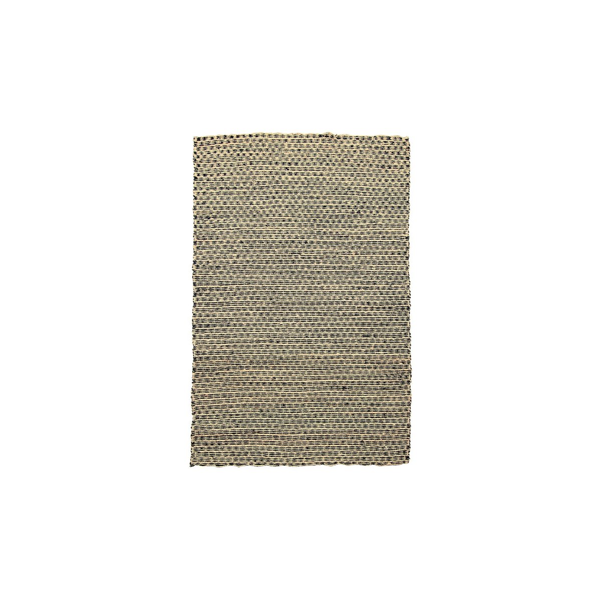 Tapis en osier, PHIPHI naturel-noir, NOW'S HOME