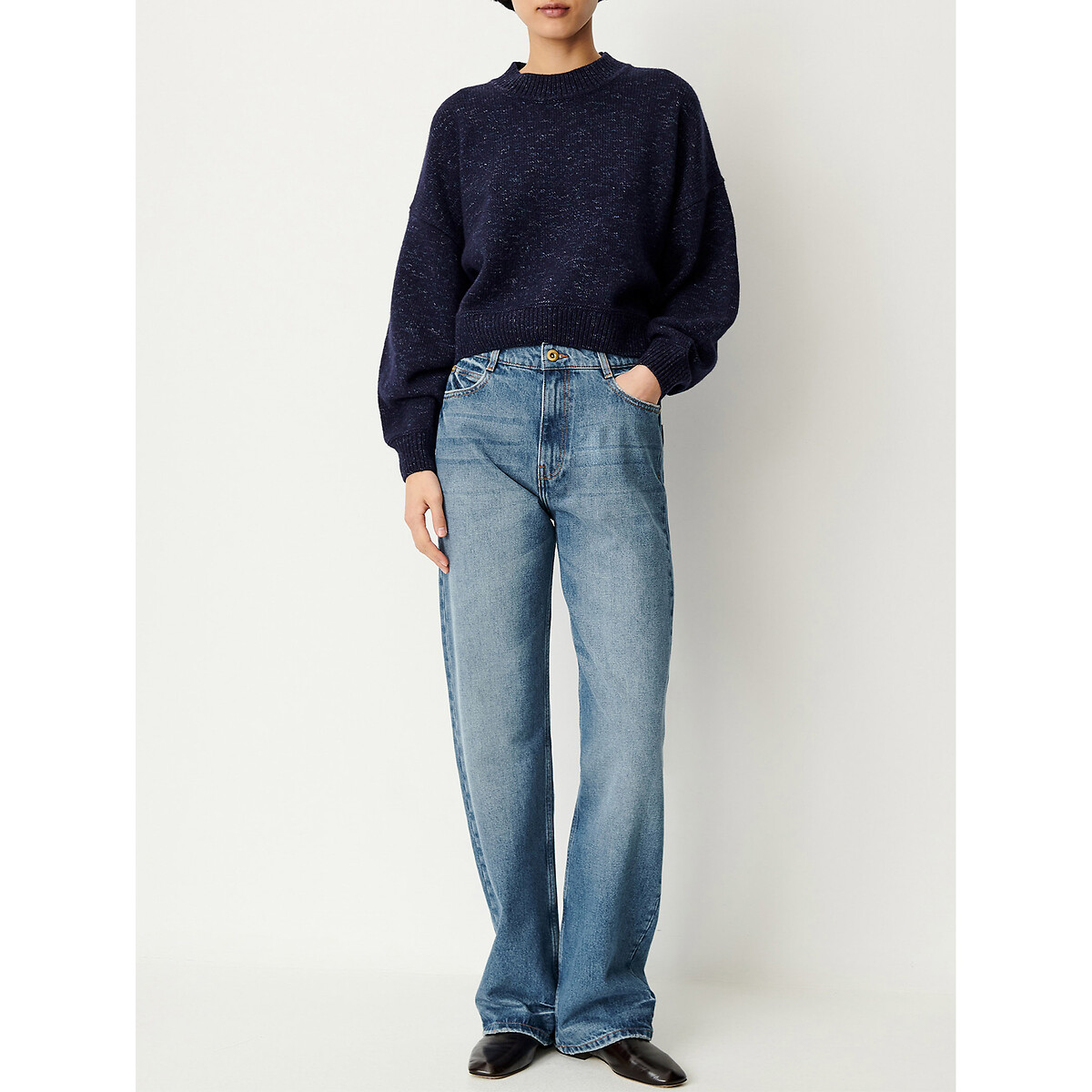 Speto Wool Crew Neck Jumper indigo, SESSUN