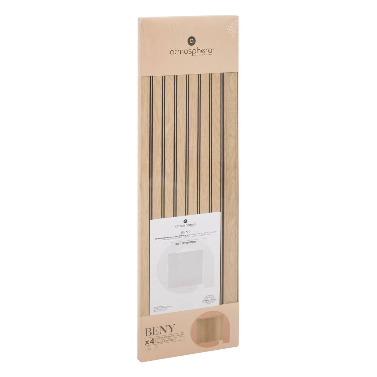 Lot de 4 panneaux de soubassement BENY beige, ATMOSPHERA