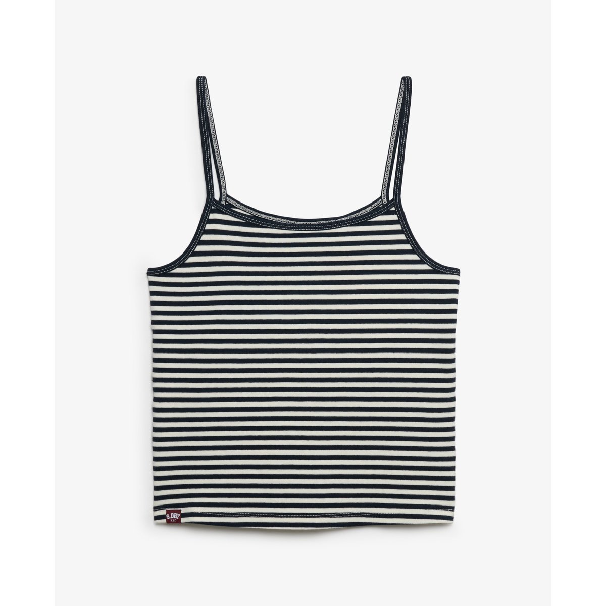 Athletic Essentials Top Cami Coupe Ajustée rayé bleu marine éclipse, SUPERDRY