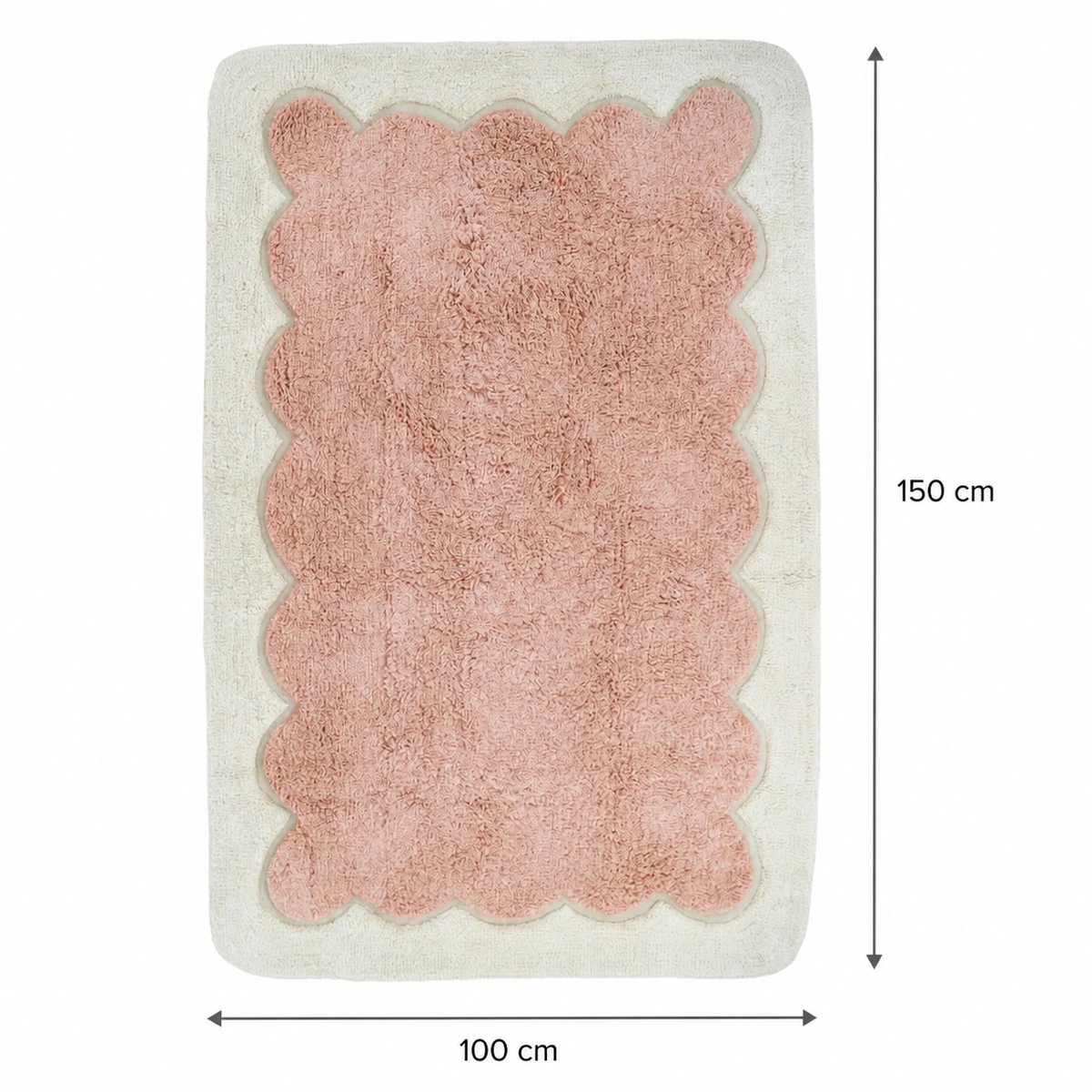 Tapis Alfonsina Blush couleur unique, NATTIOT