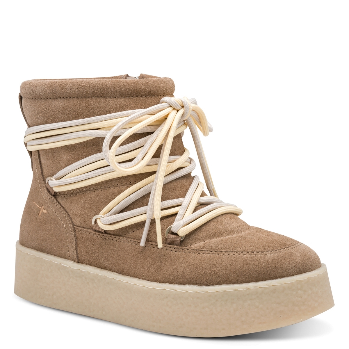Bottine en cuir beige beige, TAMARIS