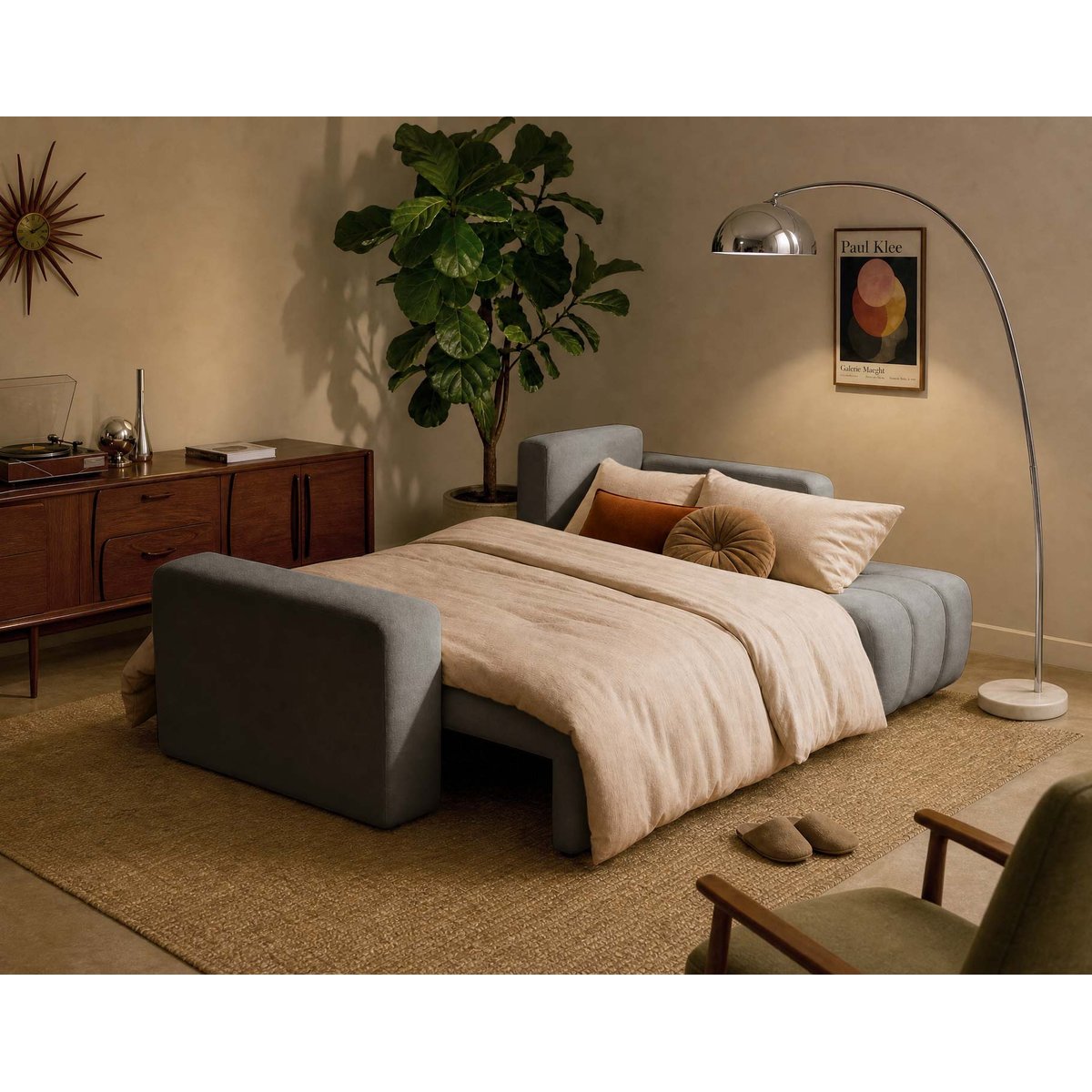Canapé d'angle réversible convertible 4pl, NICOLE gris, BEST MOBILIER