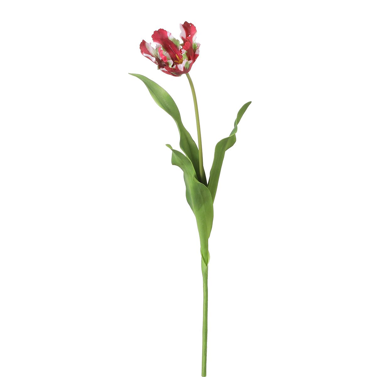 Tige de tulipe perroquet artificielle H63 rouge, SIA DECO