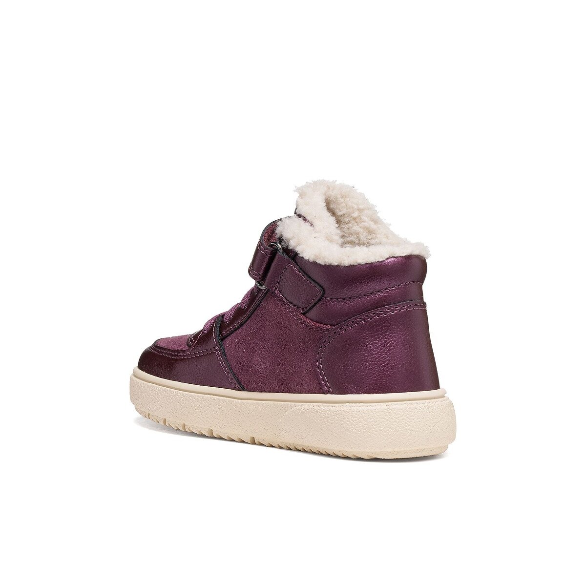Scarpe da ginnastica alte foderate, THELEVEN prugna, GEOX