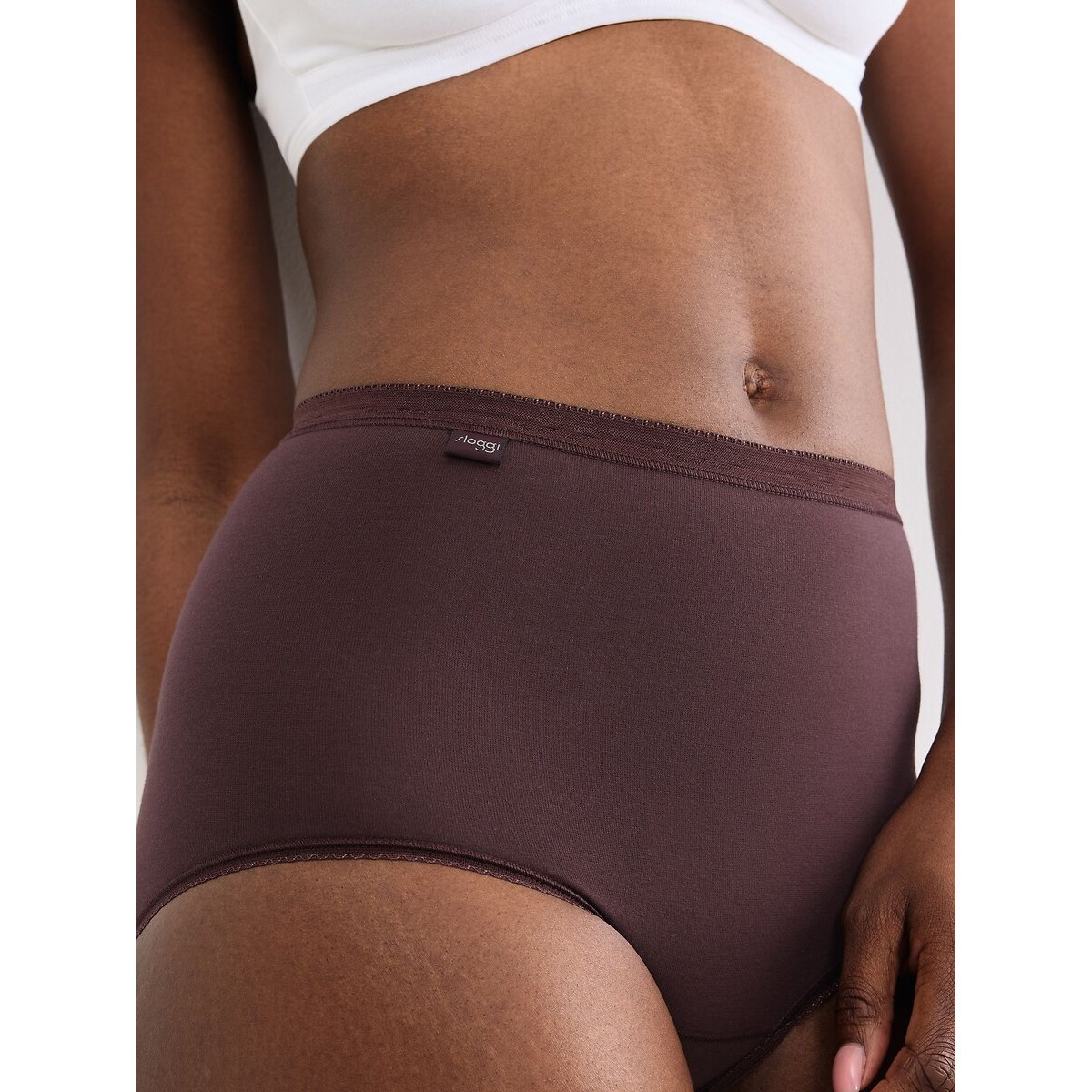 Lote de 4 cuecas maxi SLOGGI BASIC+ rosa + ameixa + bordeaux + branco, SLOGGI