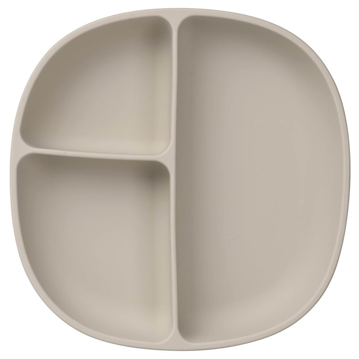 Assiette bébé silicone ventouse avec couvercle beige, B.BOX