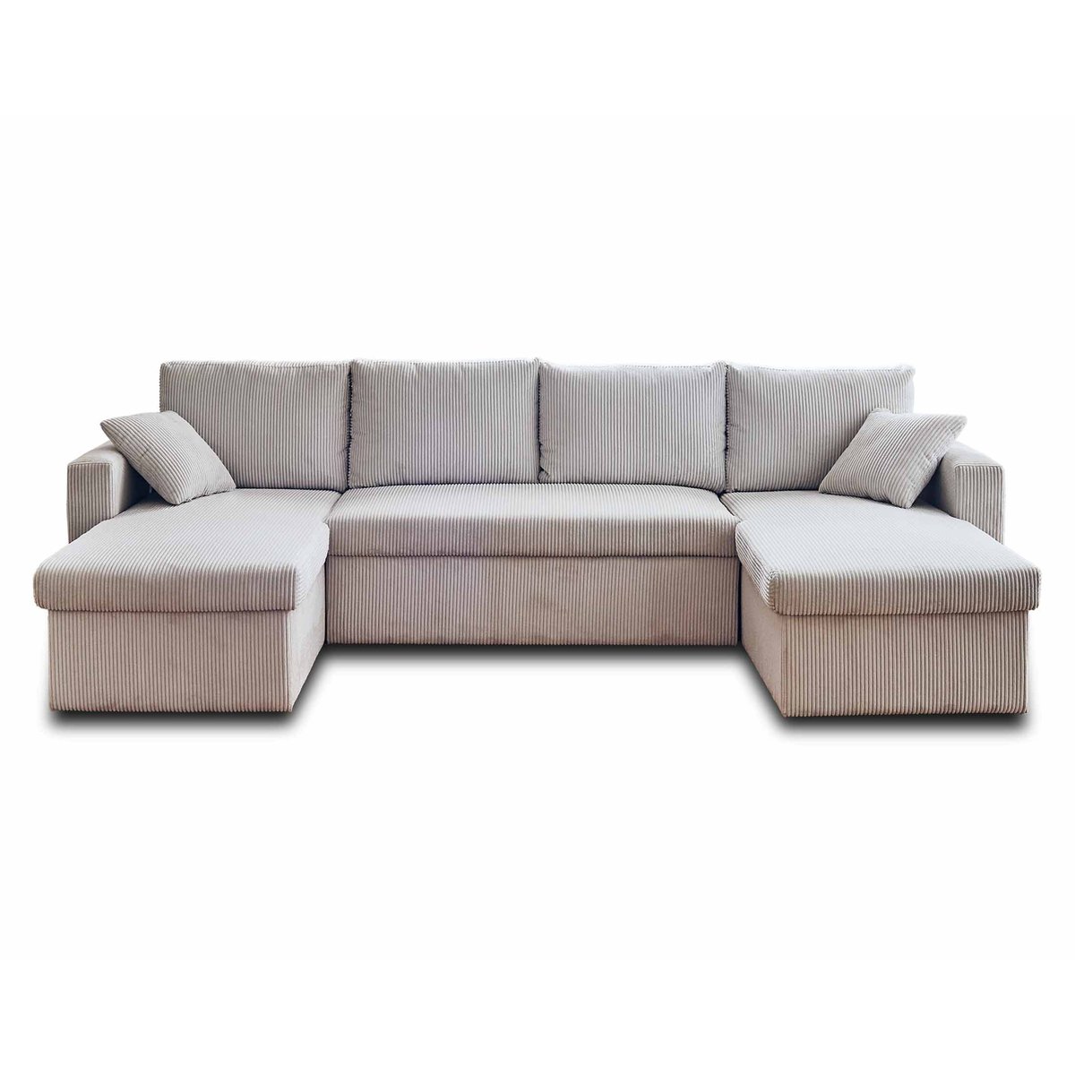 Canapé panoramique convertible 7 places, CYRUS beige, BEST MOBILIER