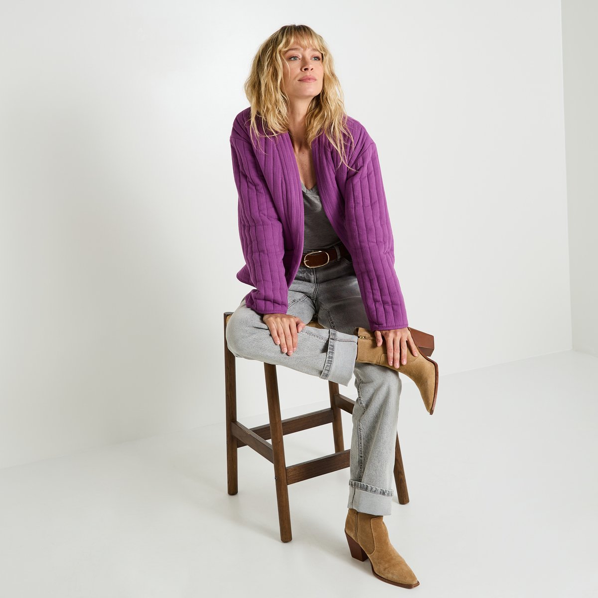 Veste matelassée rose violet, GRAIN DE MALICE