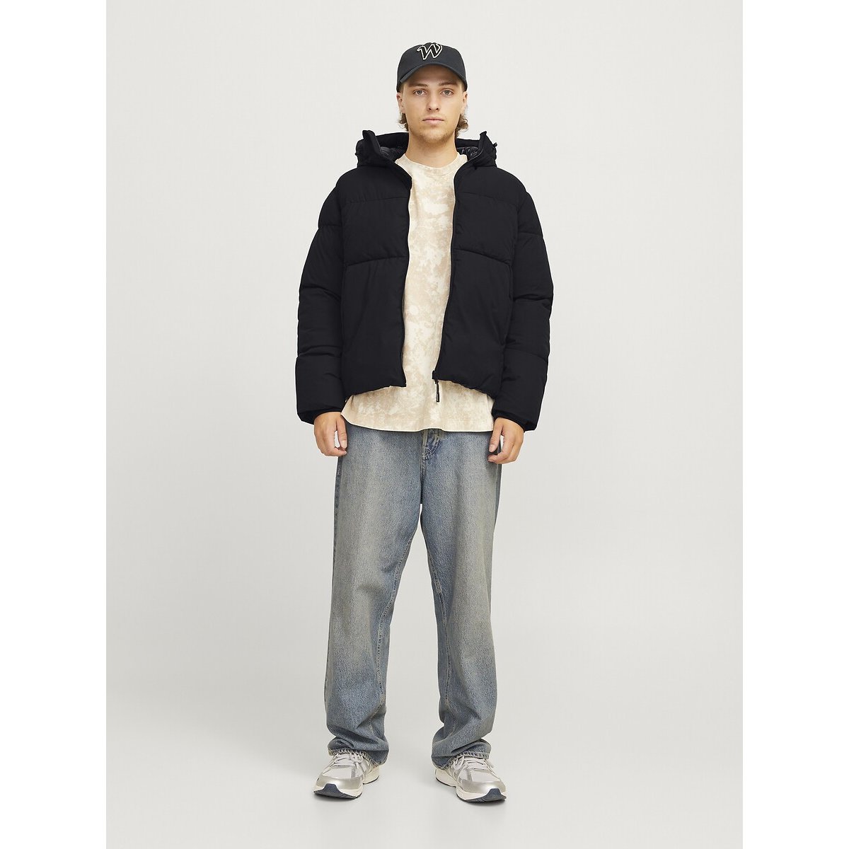Doudoune à capuche noir, JACK & JONES