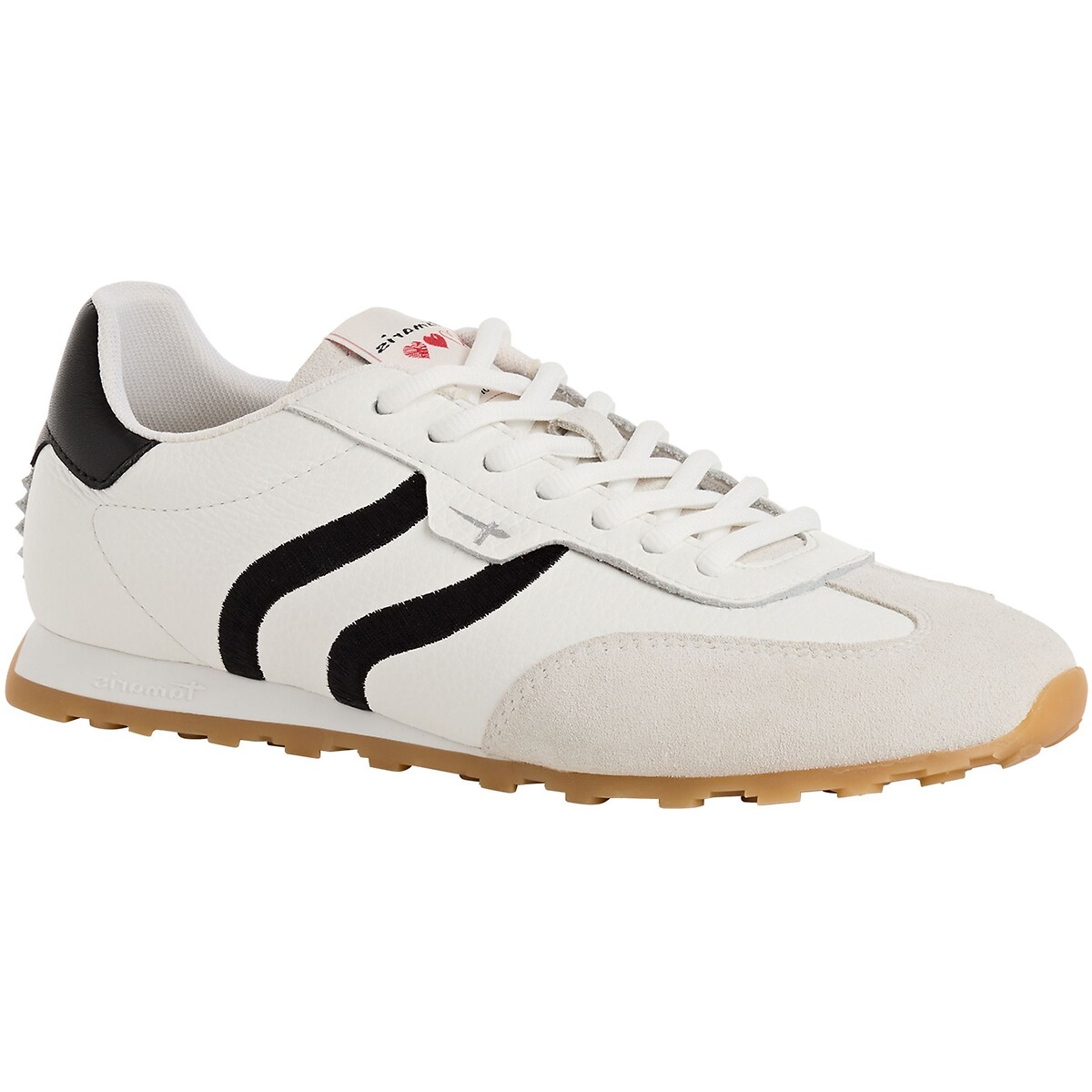 Leather Trainers white/black, TAMARIS