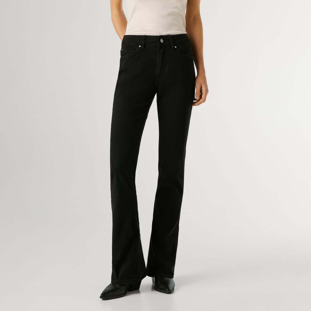 Pantalon Coupe Évasée 5 Poches noir, PEPE JEANS